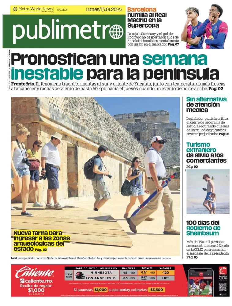 Portada de Publimetro Mérida