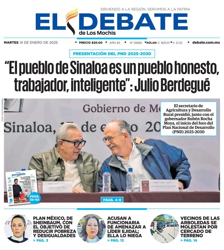 Portada de El Debate de los Mochis