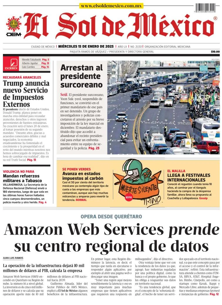 Portada de El Sol de México