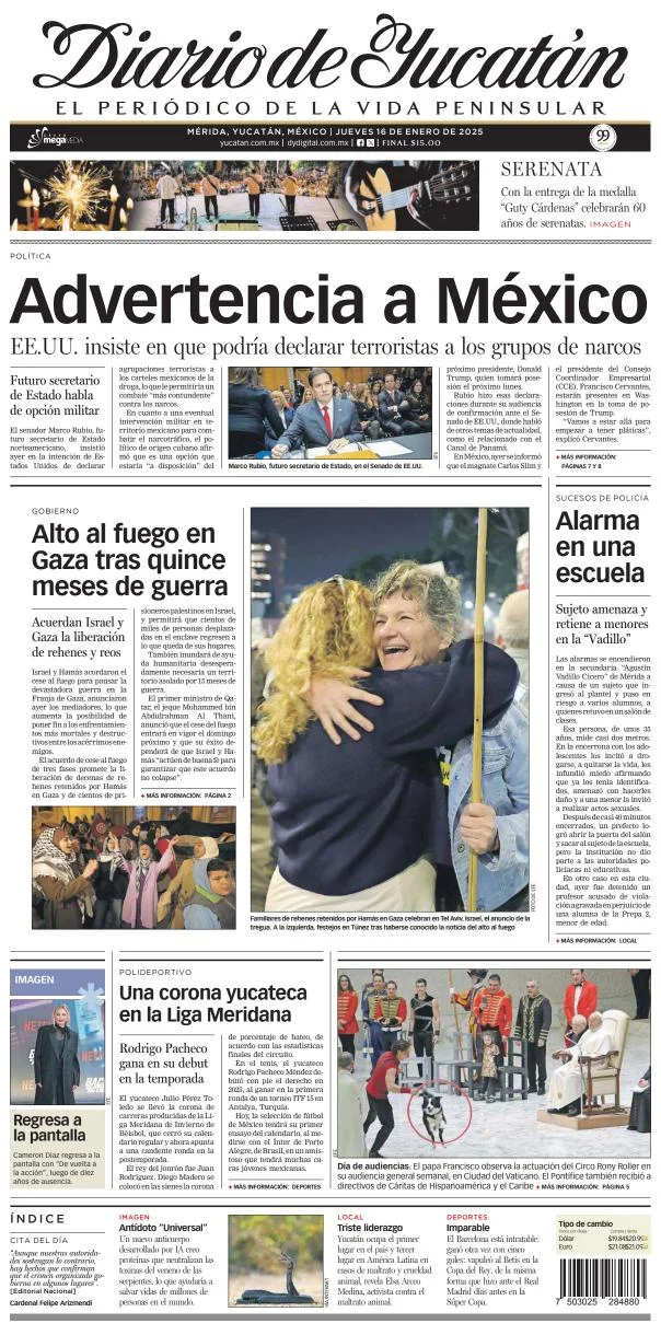 Portada de Diario de Yucatán