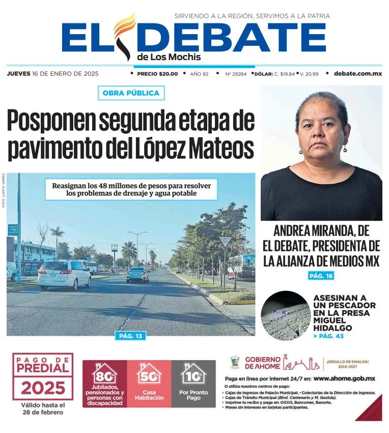 Portada de El Debate de los Mochis