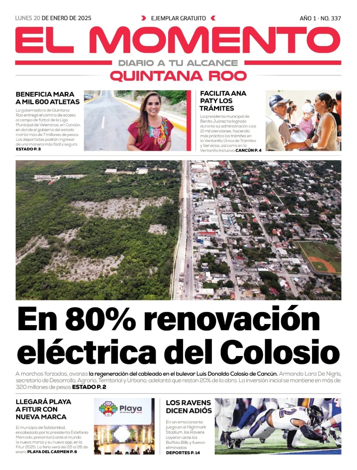 Portada de El Momento Quintana Roo