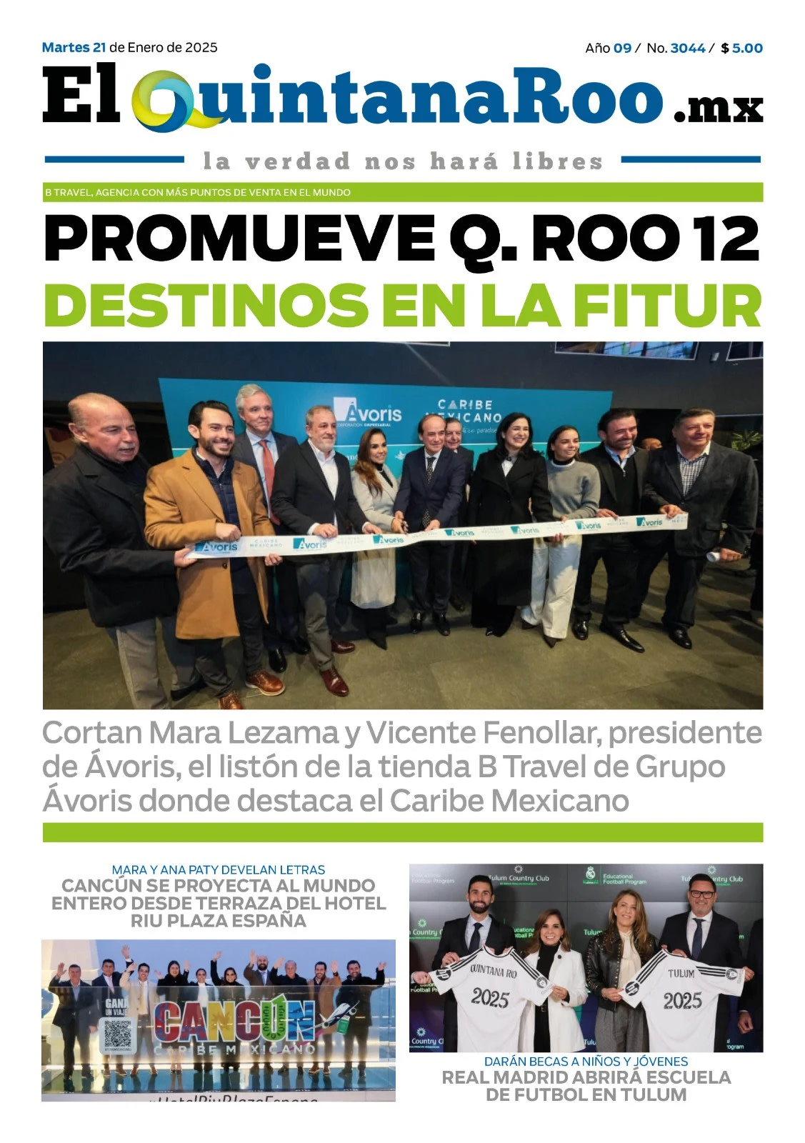 Portada de El Quintana Roo (portada)