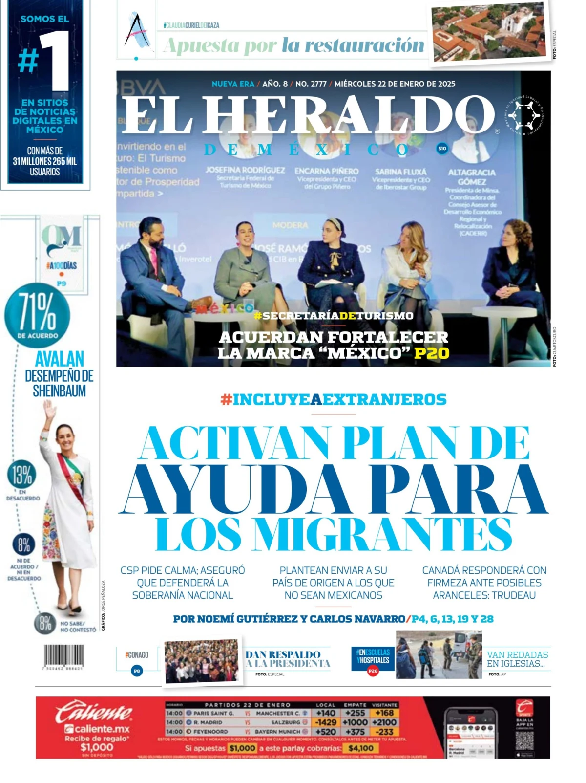 Portada de El Heraldo de Mexico