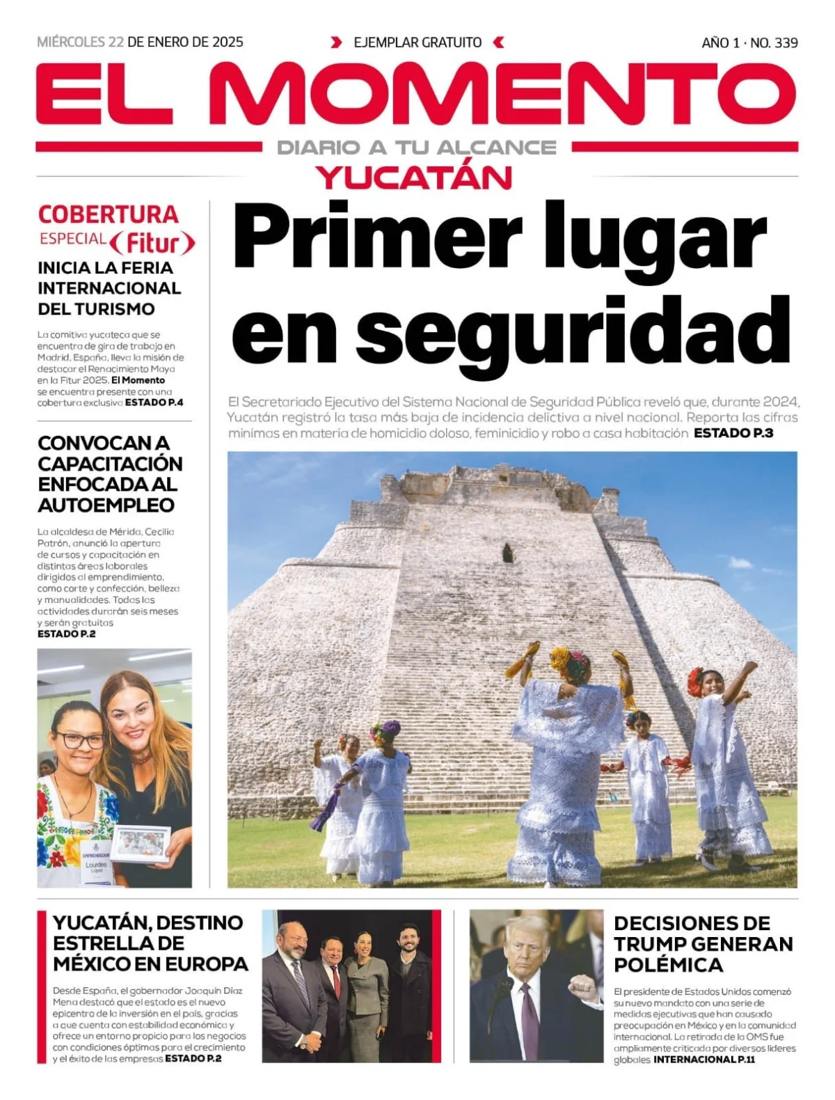 Portada de El Momento Yucatan