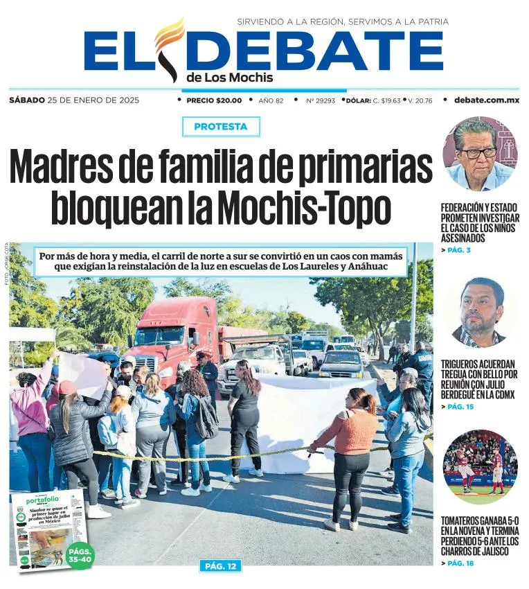 Portada de El Debate de los Mochis