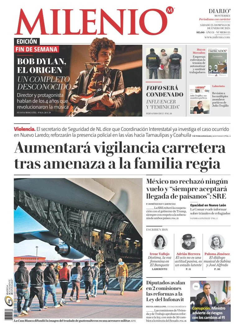 Portada de Milenio Monterrey