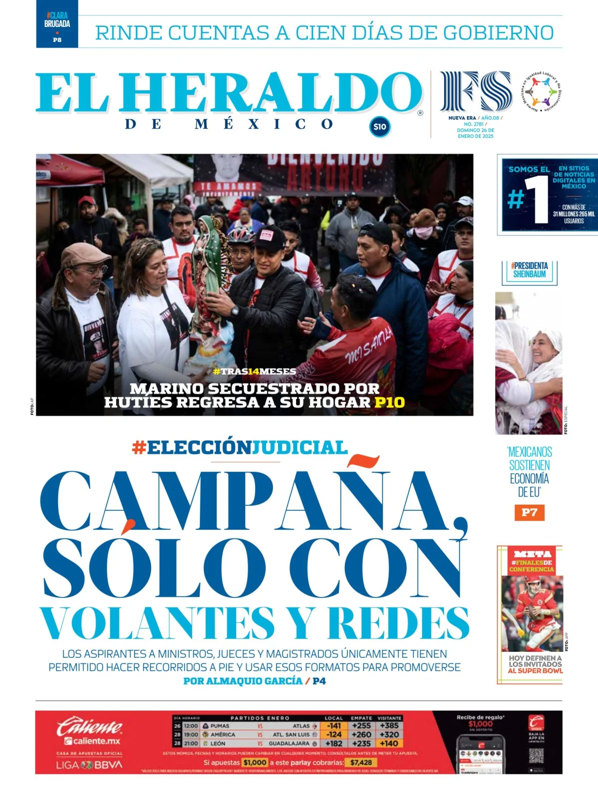 Portada de El Heraldo de Mexico