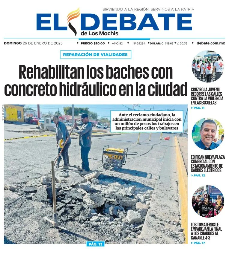 Portada de El Debate de los Mochis