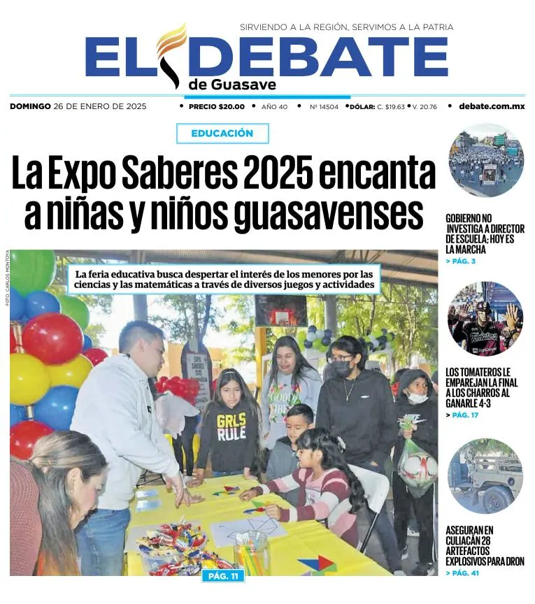 Portada de El Debate de Guasave