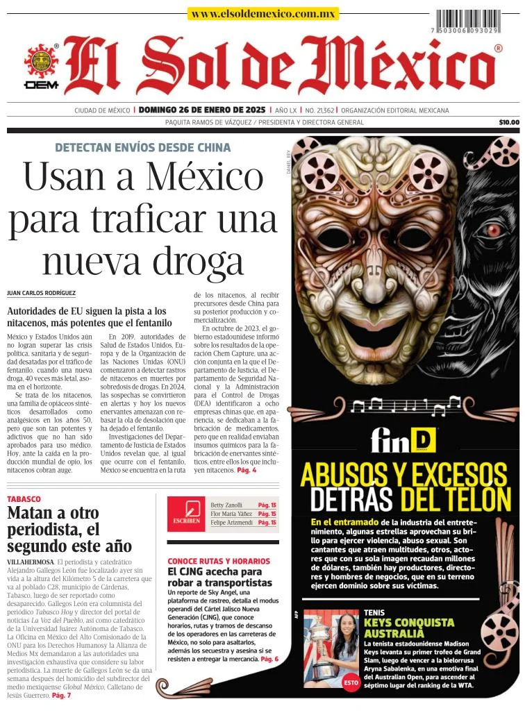 Portada de El Sol de México