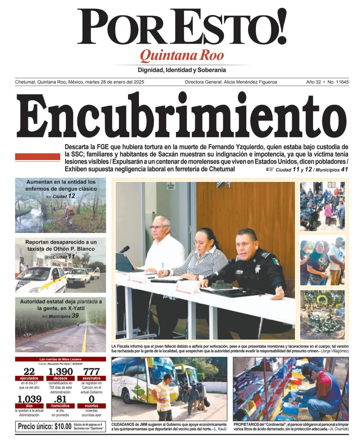 Portada de Por Esto (quintana Roo Chetumal)