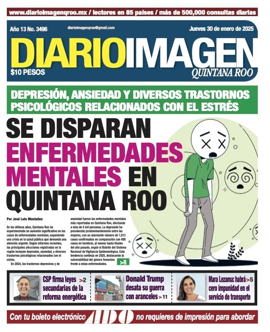 Portada de Diario Imagen Quintana Roo del jueves, 30 de enero de 2025