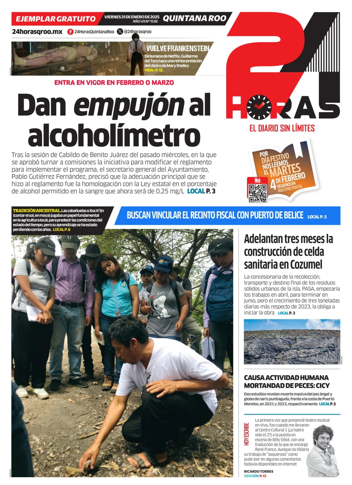 Portada de 24 Horas Quintana Roo