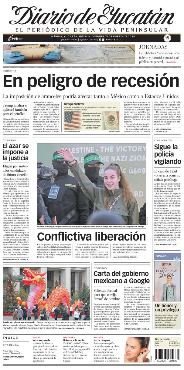 Portada de Diario de Yucatán