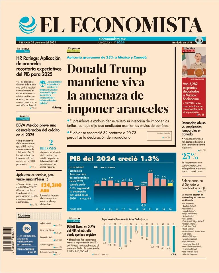 Portada de El Economista