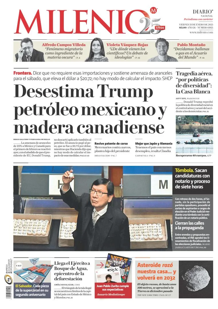 Portada de Milenio