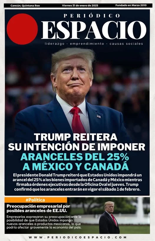 Portada de Periodico Espacio (portada) del 2025-01-31