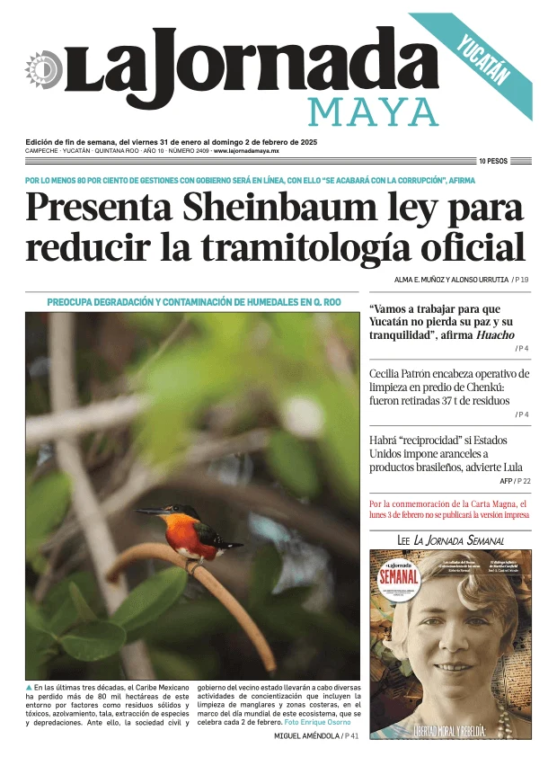 Portada de La Jornada Maya Yucatán