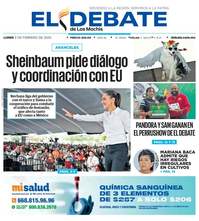 Portada de El Debate de los Mochis