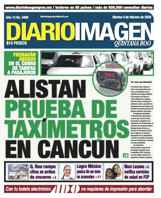 Portada de Diario Imagen Quintana Roo
