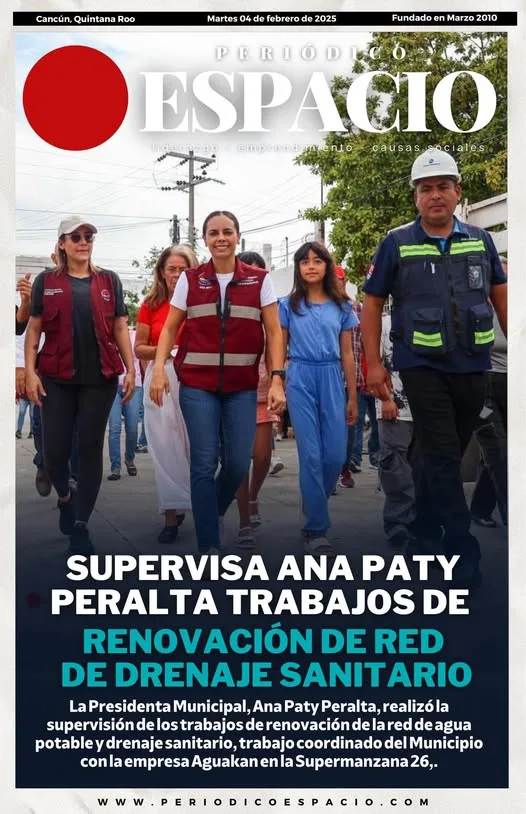 Portada de Periodico Espacio (contraportada) del martes, 4 de febrero de 2025