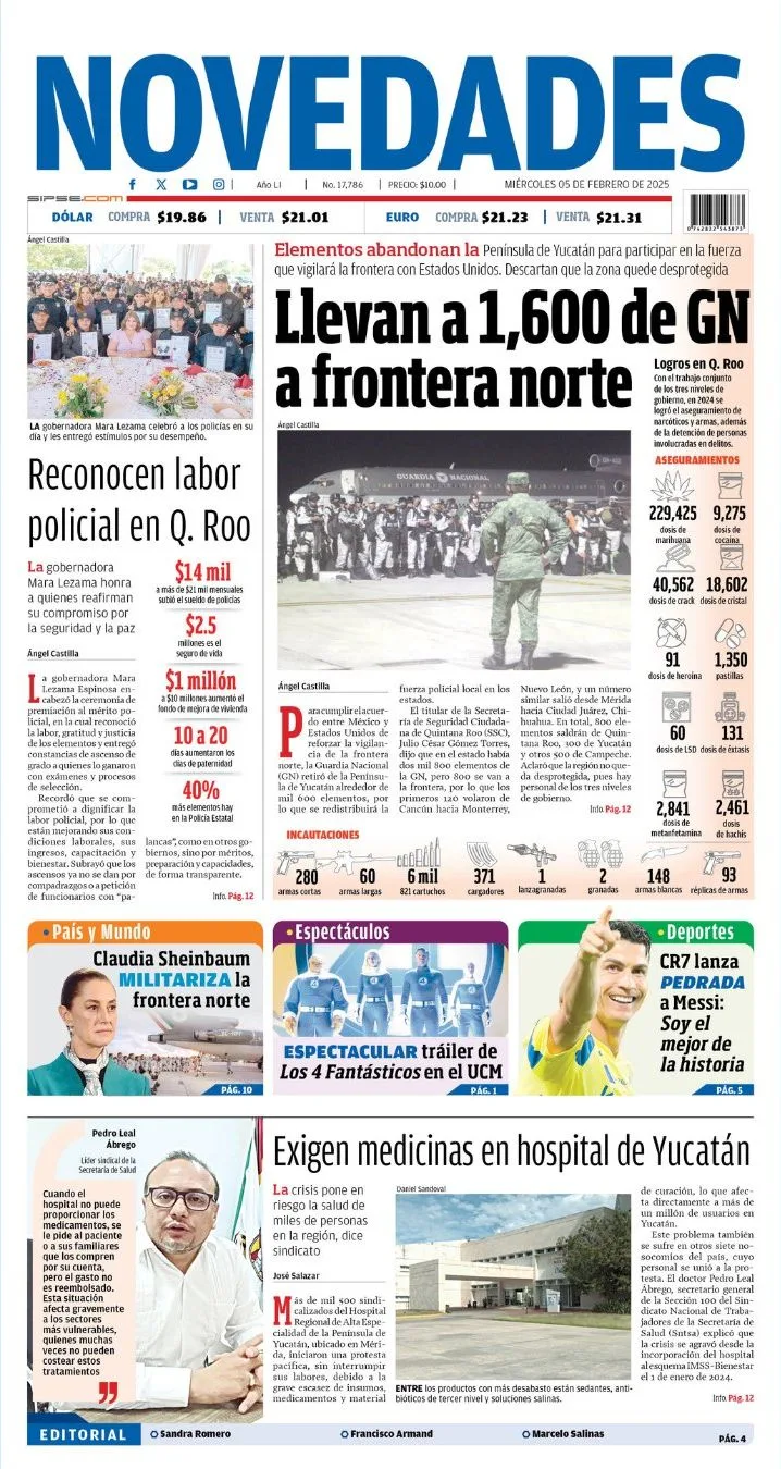 Portada de Novedades Quintana Roo
