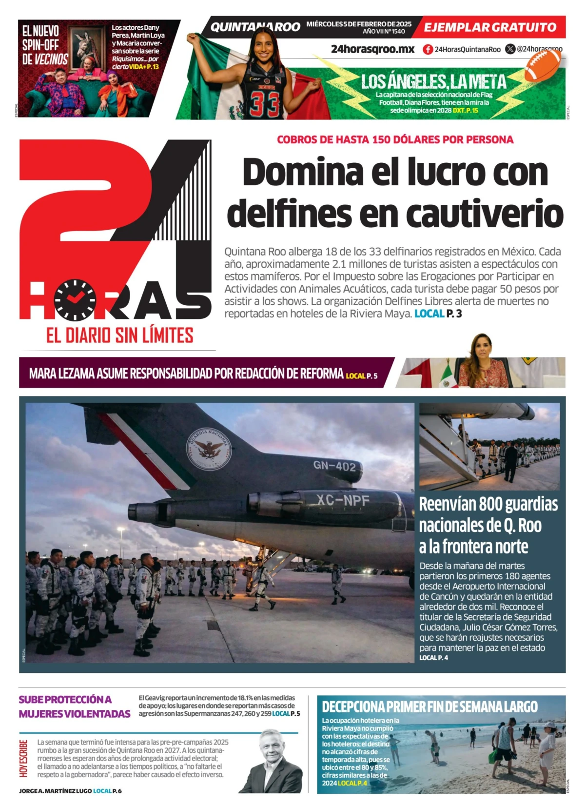Portada de 24 Horas Quintana Roo