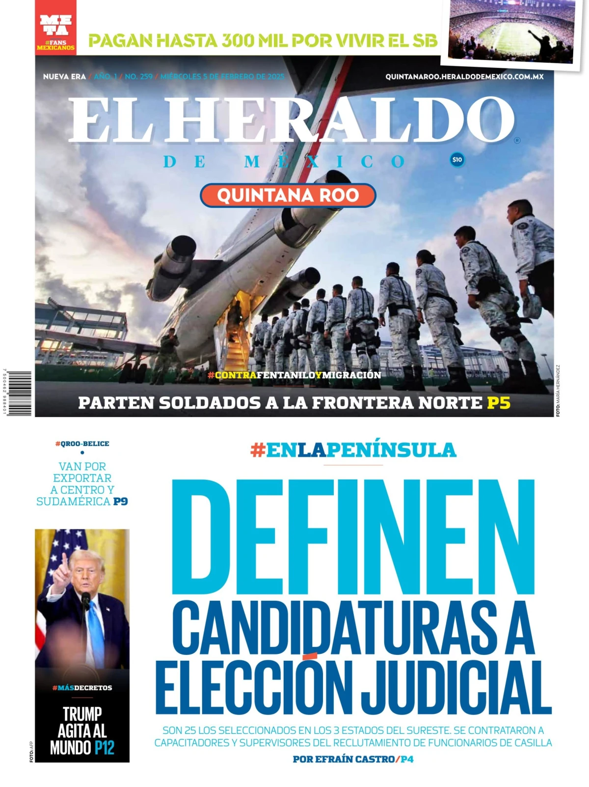 Portada de El Heraldo de Mexico - Quintana Roo