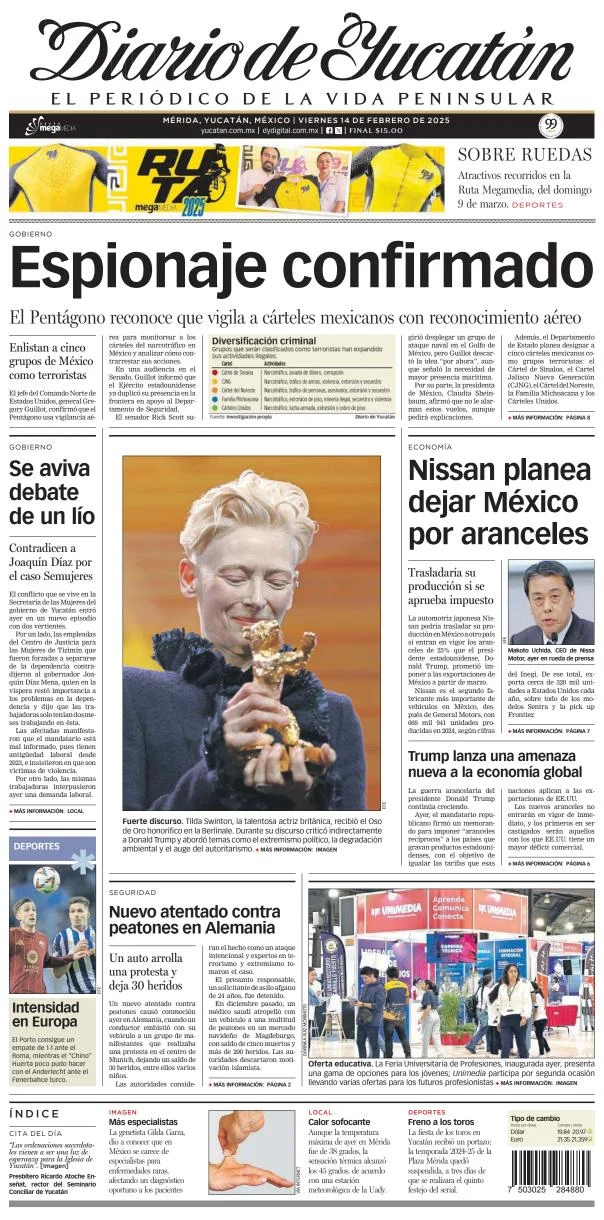 Portada de Diario de Yucatán