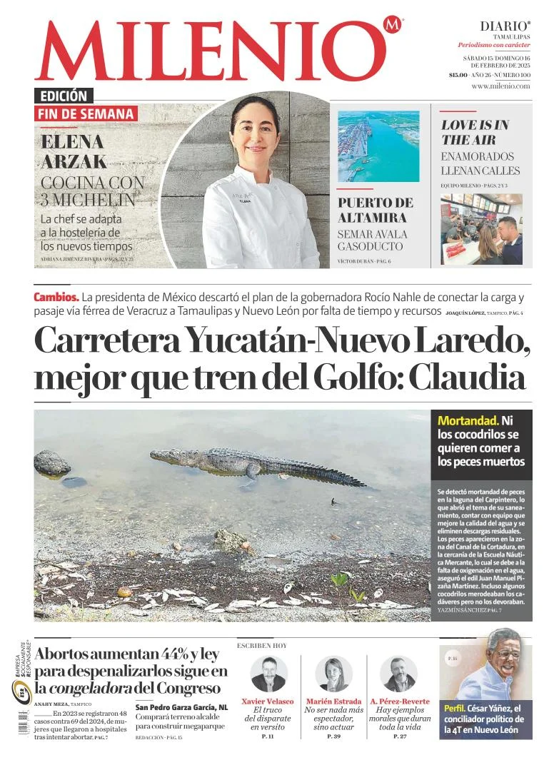 Portada de Milenio Tamaulipas