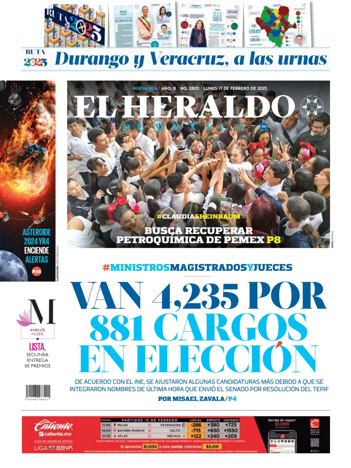 Portada de El Heraldo de Mexico