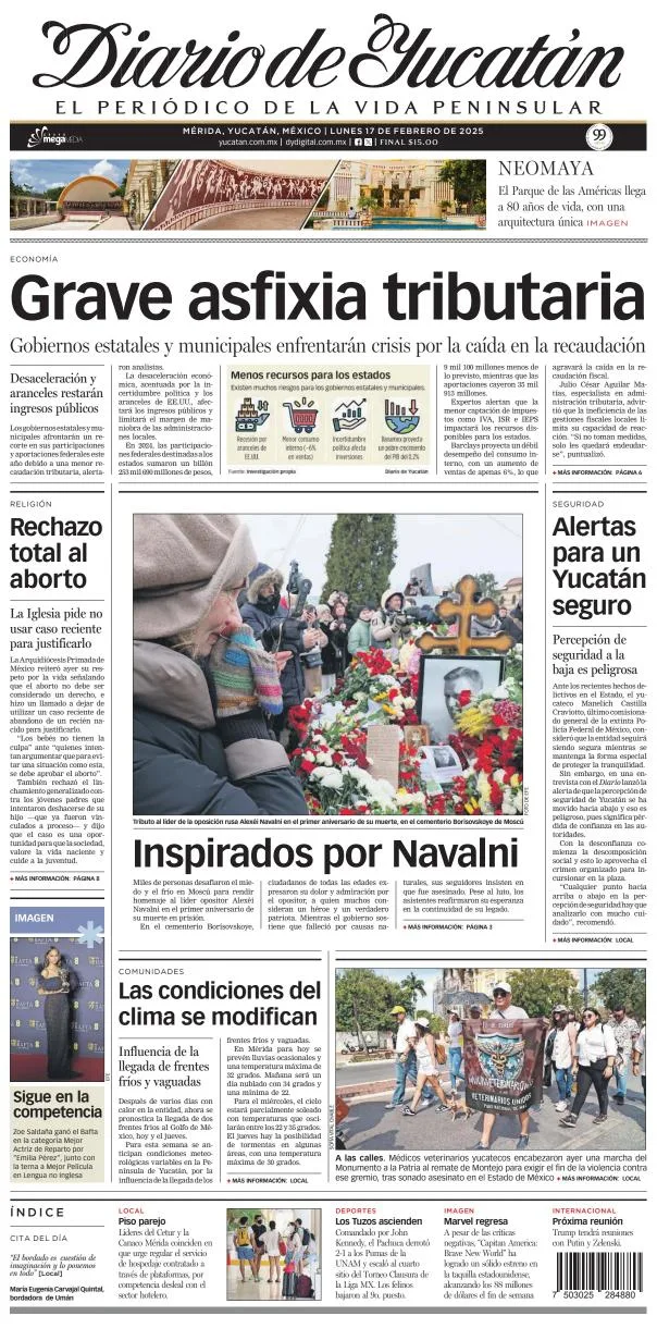 Portada de Diario de Yucatán