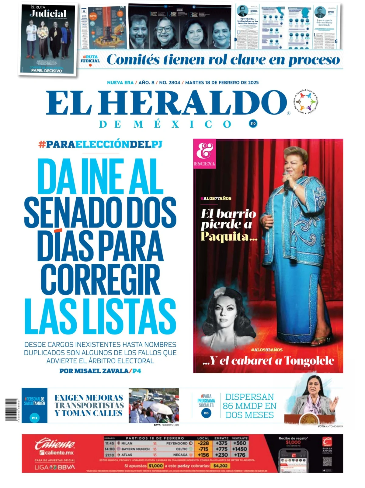 Portada de El Heraldo de Mexico