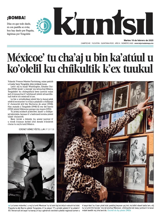 Portada de La Jornada - Kiintsil del martes, 18 de febrero de 2025