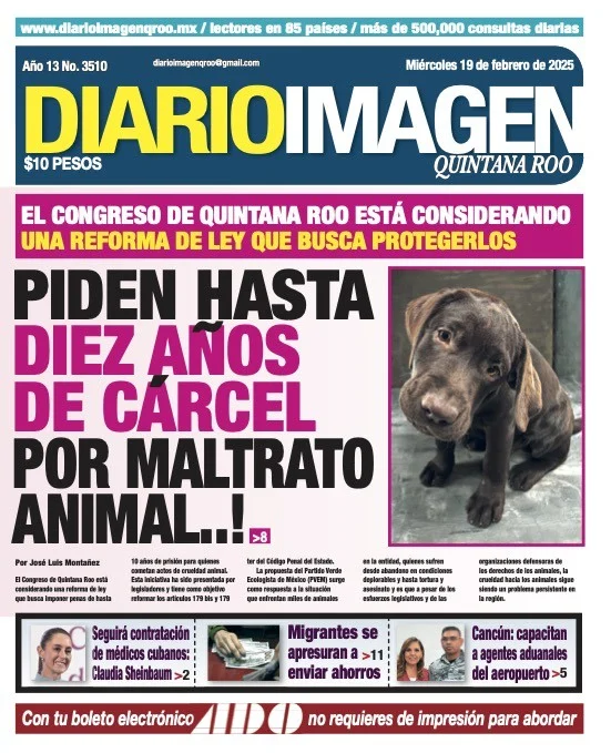 Portada de Diario Imagen Quintana Roo