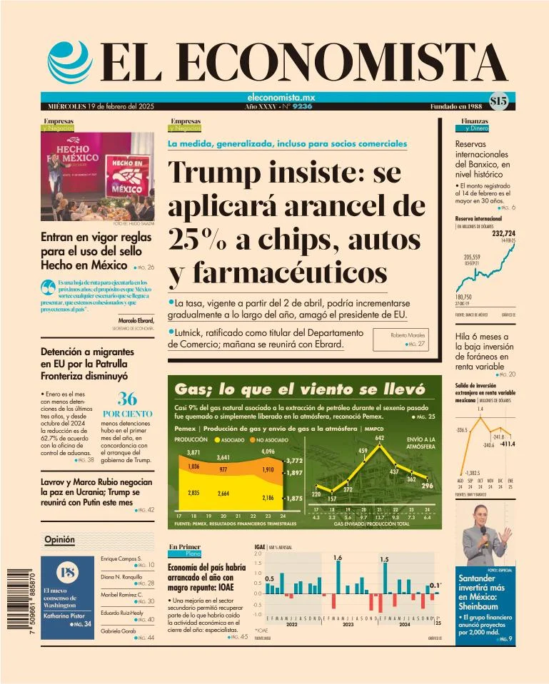 Portada de El Economista