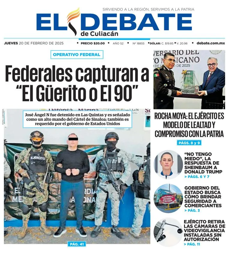 Portada de El Debate de Culiacán