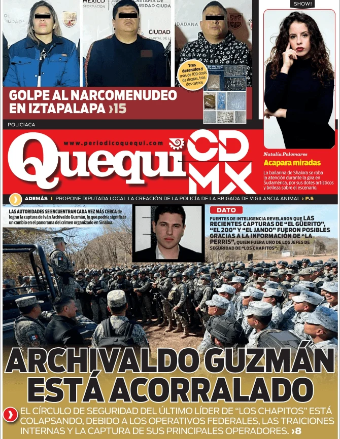 Portada de Quequi CDMX (contraportada) del sábado, 22 de febrero de 2025