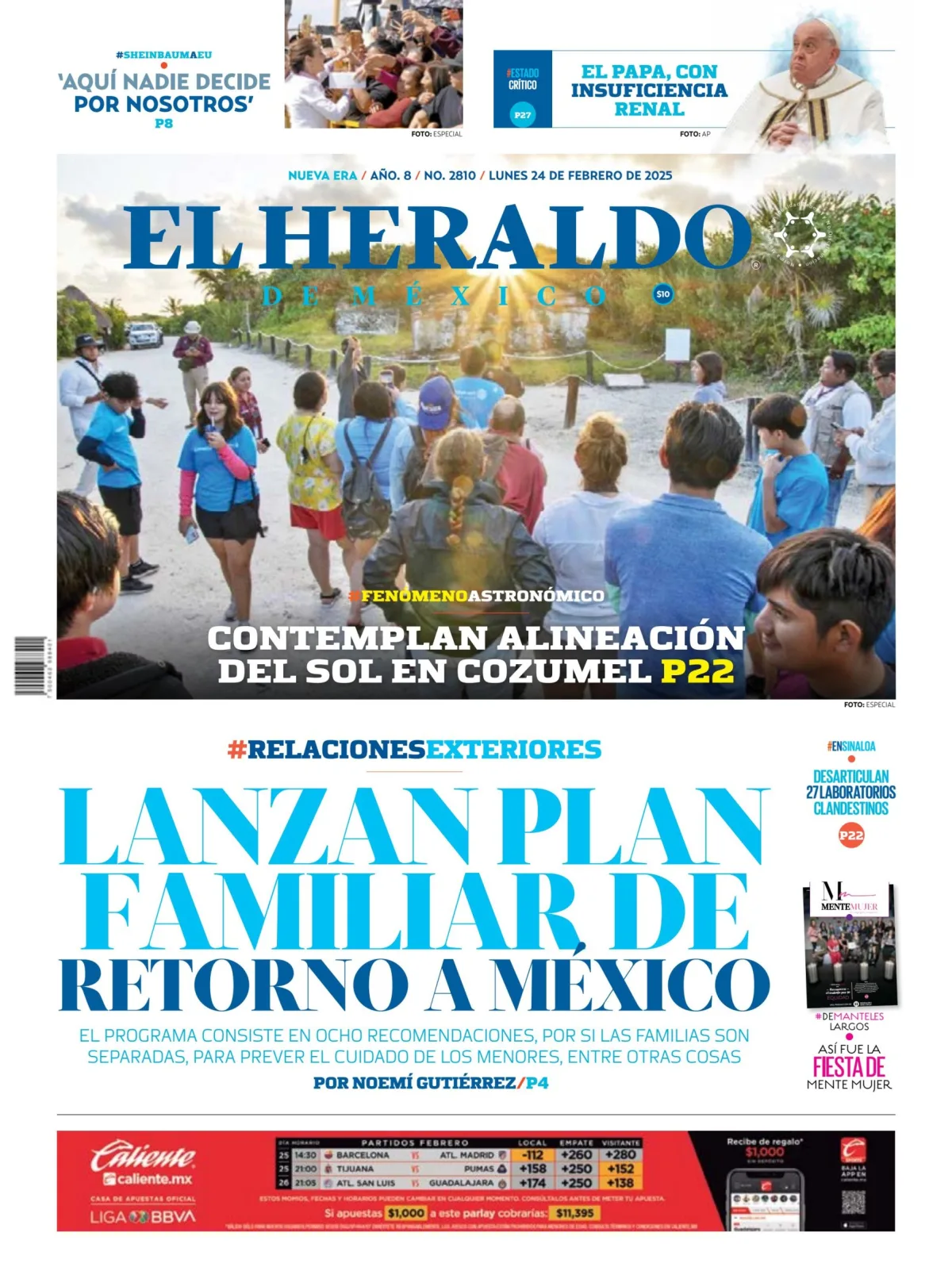 Portada de El Heraldo de Mexico