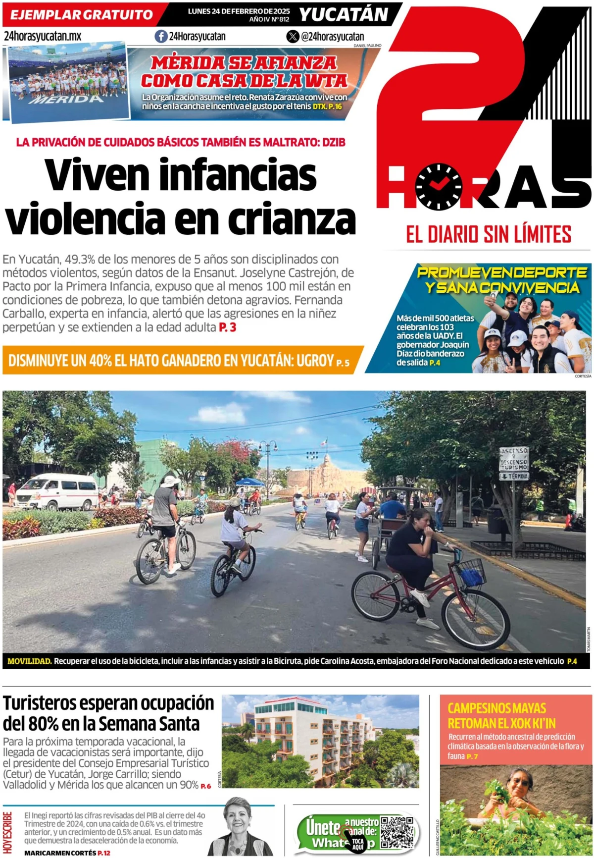 Portada de 24 Horas Yucatan
