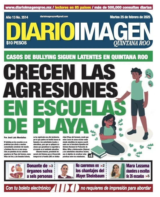 Portada de Diario Imagen Quintana Roo del martes, 25 de febrero de 2025