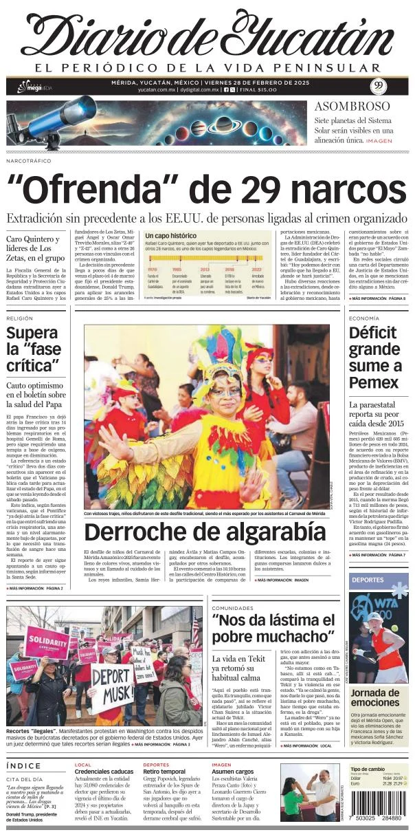 Portada de Diario de Yucatán