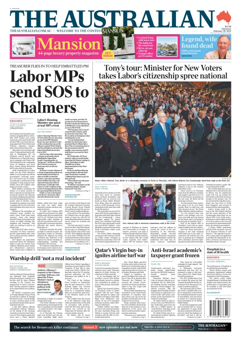 Portada de The Australian
