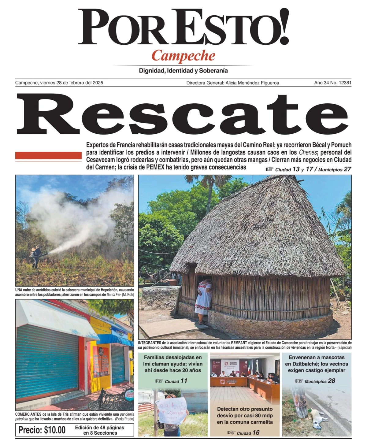 Portada de Por Esto (campeche) del viernes, 28 de febrero de 2025