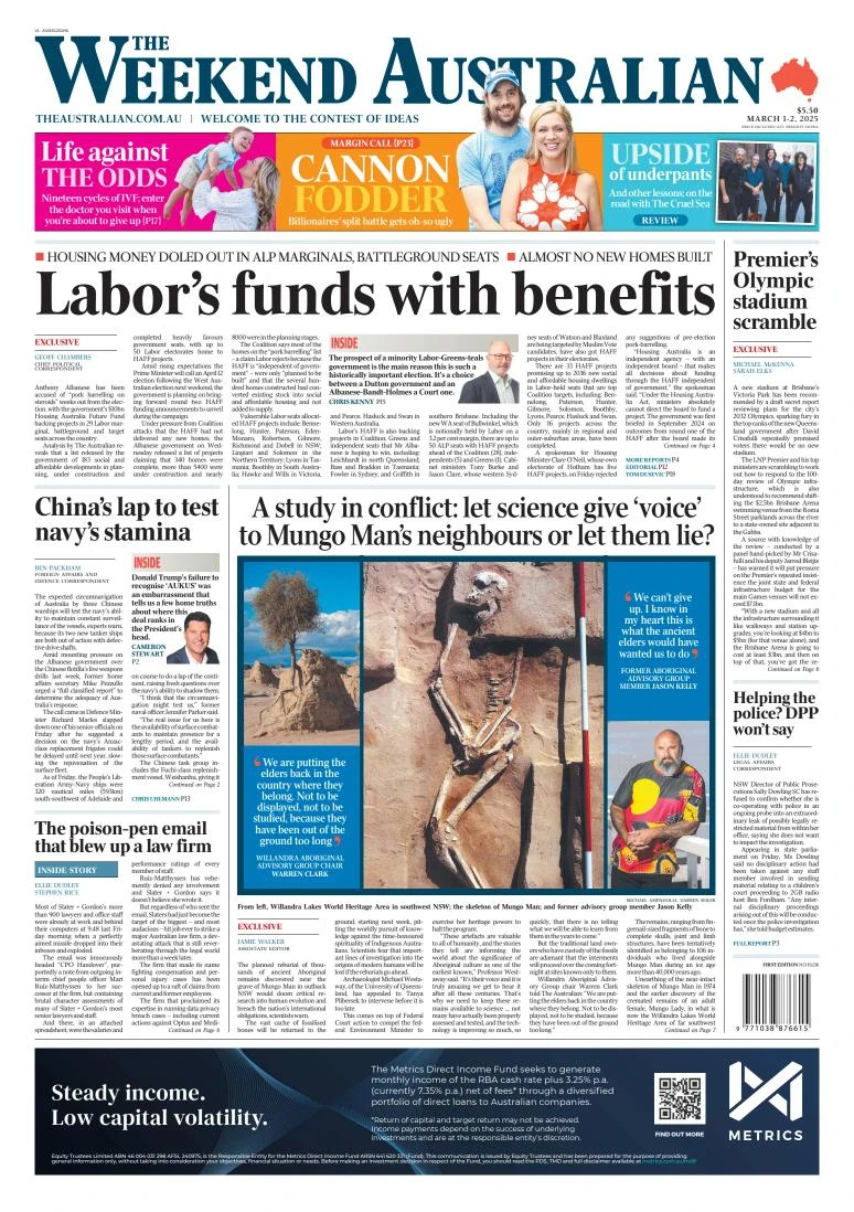 Portada de The Australian