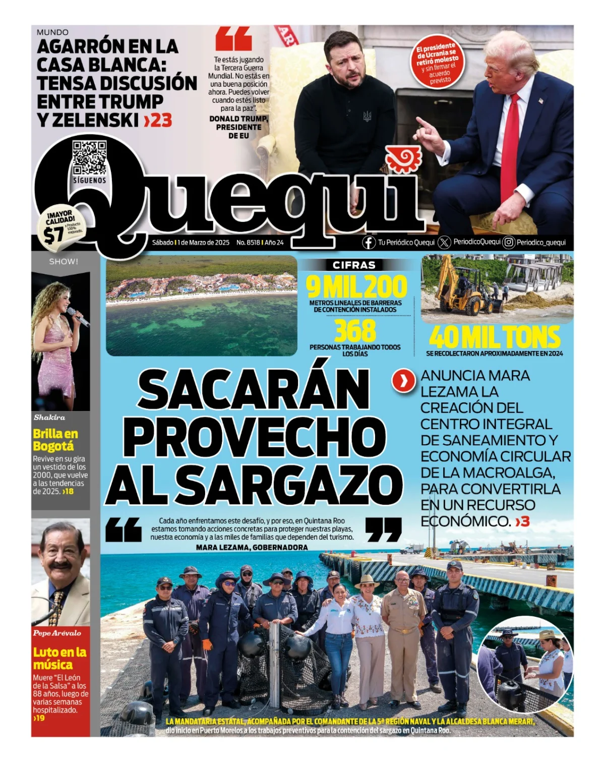 Portada de Quequi del martes, 11 de marzo de 2025