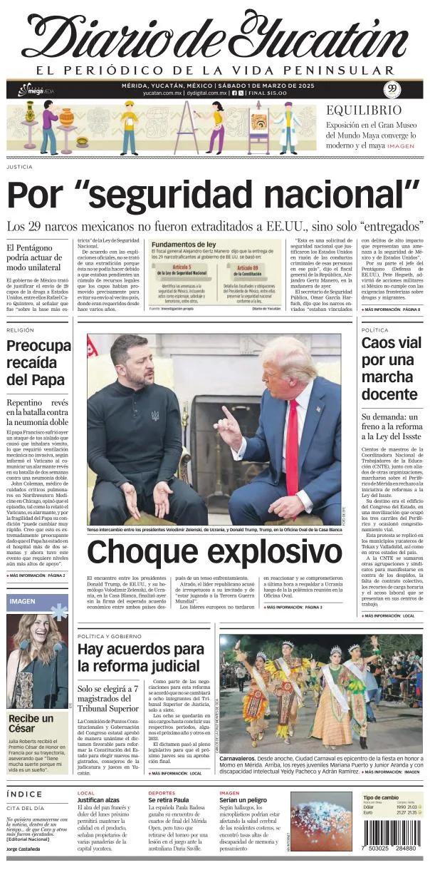 Portada de Diario de Yucatán