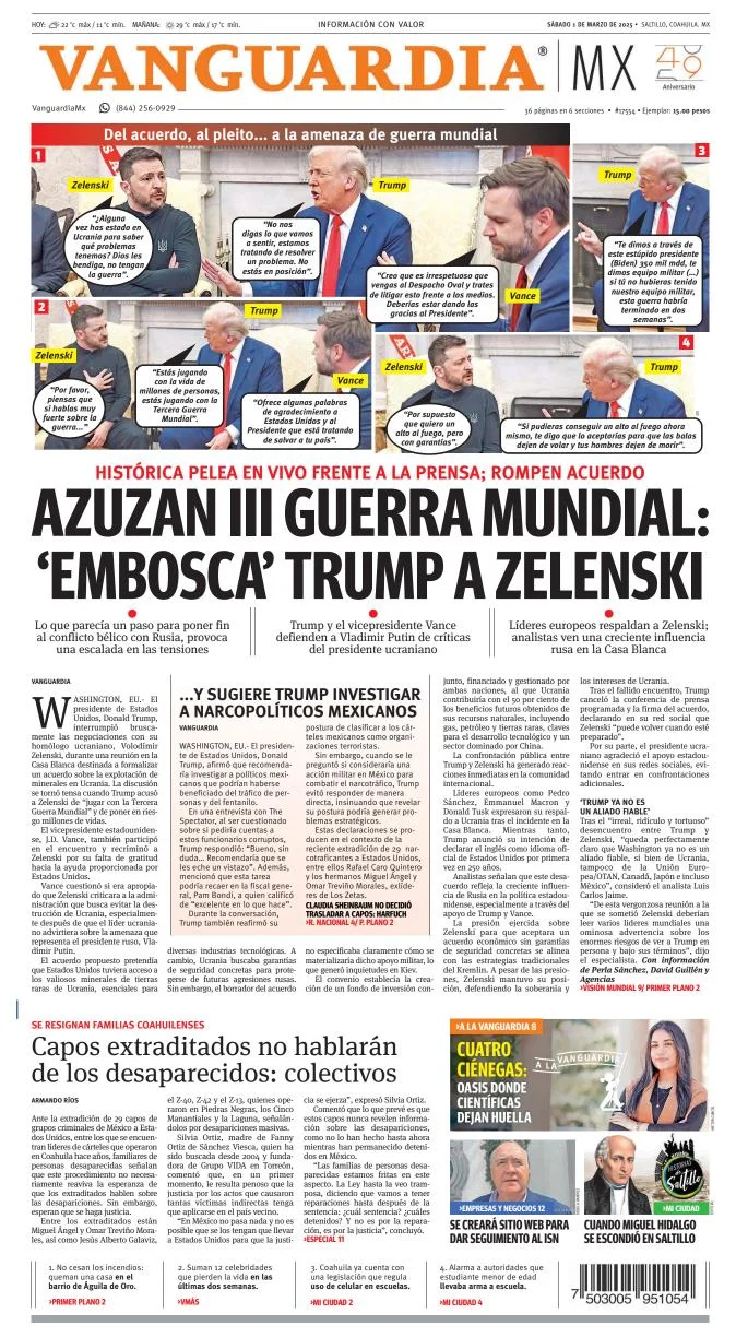 Portada de Vanguardia