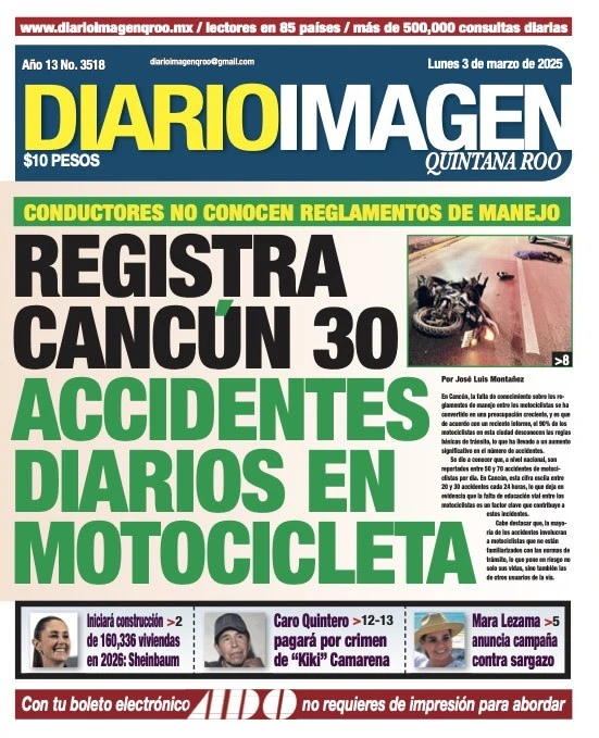 Portada de Diario Imagen Quintana Roo